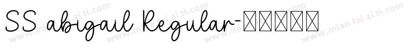 SS abigail Regular字体转换